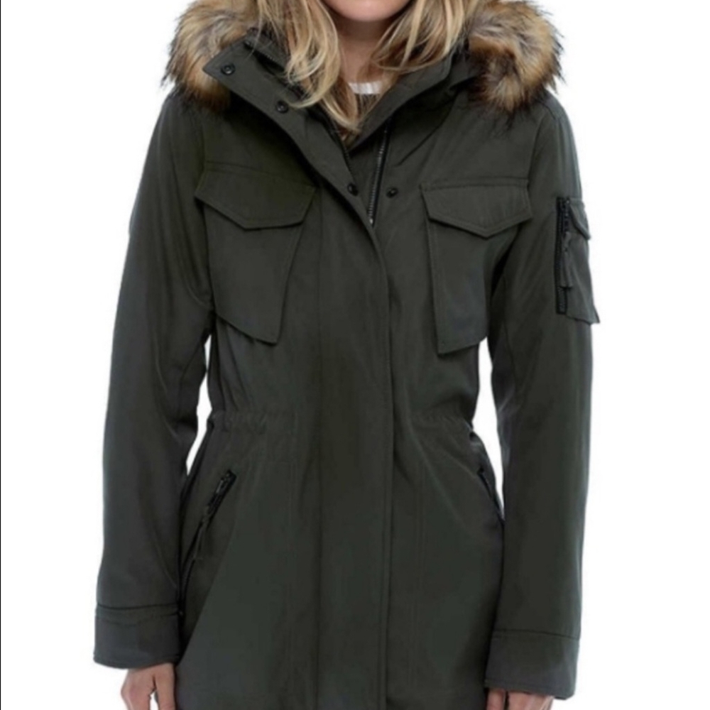 S13 New York Womens Military Anorak Parka Jacket
